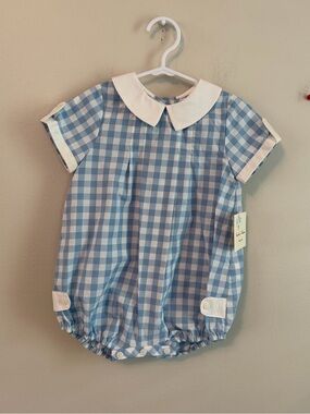 Sophie & Lucas Blue and White Gingham Baby Bubble